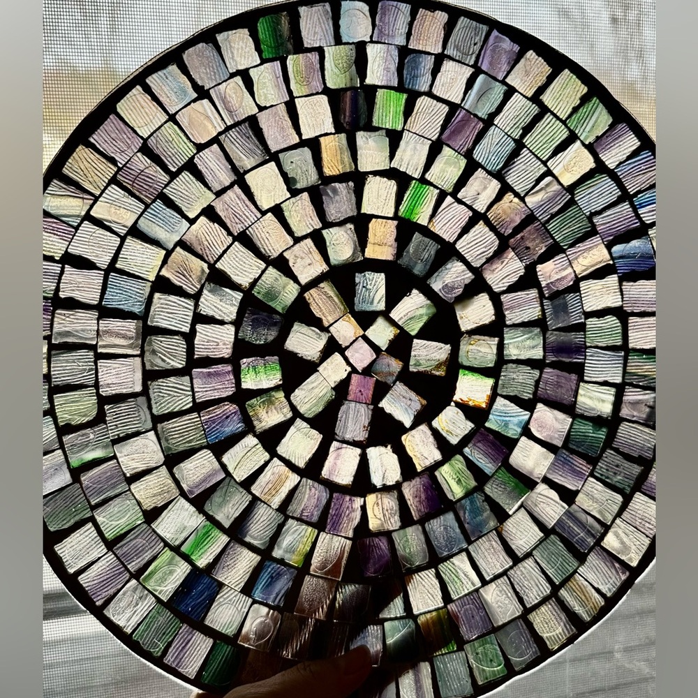 Home Interiors Mosaic Glass decor plate